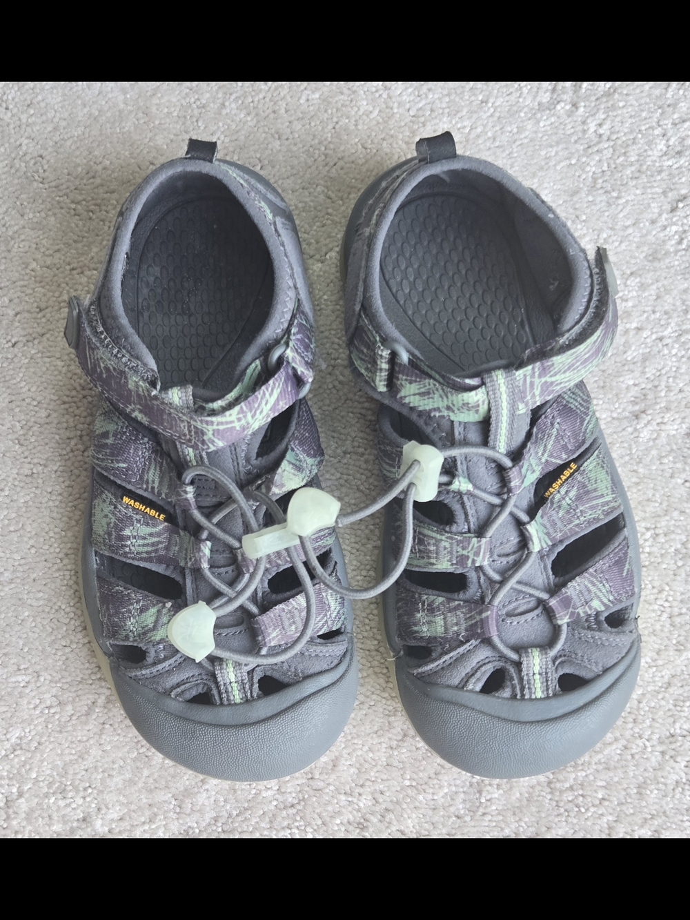 Keen Kids Gray and Light Green Sport Sandals